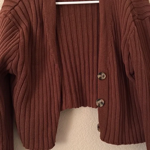 Forever 21 Brown Cardigan Size M - Picture 2 of 5